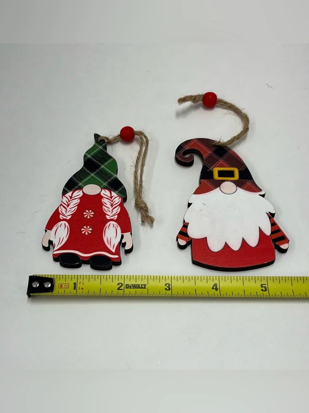 Gnome couple Christmas ornaments (2)